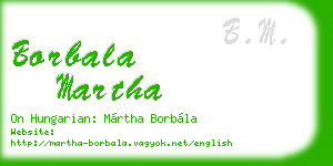 borbala martha business card