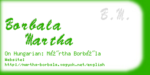 borbala martha business card